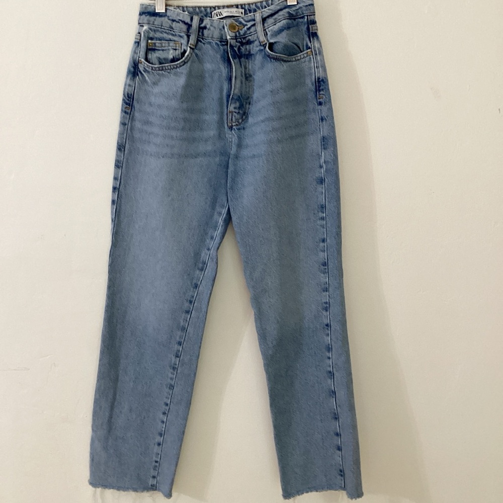 💚Zara Light Blue High Rise Women's Jeans